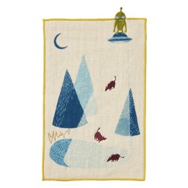 Kusubashi Mon Ori Morita MiW Small Pocket Handkerchief, Uchujin, Dark Yellow, A-65938-86-DY, 6.1 x 9.8 inches (15.5 x 25 cm)