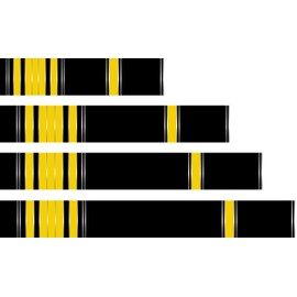 White Water Archery Laminated Yellow Black Traditional 1 Crest Arrow Wraps 15 pk Choose Length Width (7, 1)