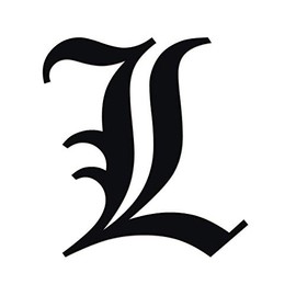 Applicable Pun Old English Letter L - Vinyl Decal for Outdoor Use on Cars, ATV, Boats, Windows and More - Black 7 Inches Tall