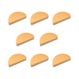 INCREWAY Half Moon Drawer Pulls,8PCS Aluminum Alloy Cabinet Pulls Semicircle Knobs Decorative Door Knobs (Champagne Gold)