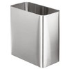 mDesign Stainless Steel Slim Rectangular Modern Metal 2.6 Gallon/10 Liter