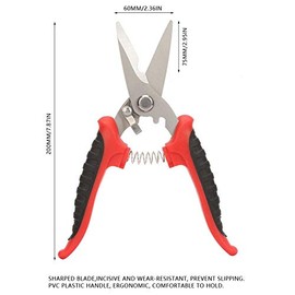 Hilitand Multifunctional Scissors 3CR13 Garden Electrician Scissors for Cutting Sheet Steel with Sawtooth Blade