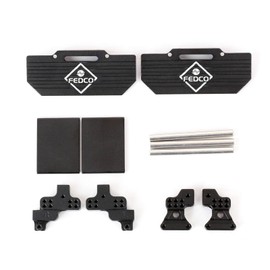FEDCO SCX24 Side Plate ESC Battery Tray with Shock Mount Shock Tower ESC Mount Chassis Post SCX24 Chassis Upgrade Parts for Axial SCX24 LCG Chassis Upgrades 1/24 RC Crawler