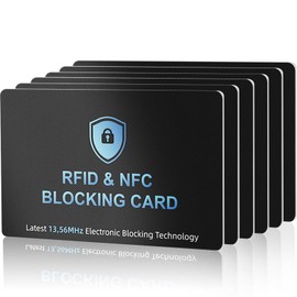 ZGAGFZ 6PCS RFID Blocking Cards Premium Contactless NFC Debit Credit Card Passport Protector Blocker Set for Men & Women, Smart Slim Design Perfectly fits in Wallet and Purse