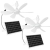 Tujoe 2 Set Solar Ceiling Fan Kit 16.5'', 15w Monocrystalline