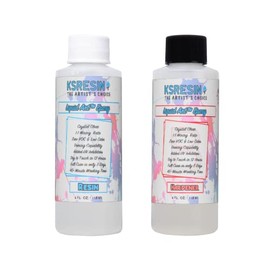 Liquid Art Clear Epoxy Resin Coating for Canvas & Wood Art - 8oz Kit