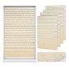 Sneulletoys 4pk No Drill Patterned Blinds for Windows (Yellow, 60W×150H