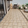 11 PCS Wood Plastic Composite Interlocking Deck Tiles 12" x