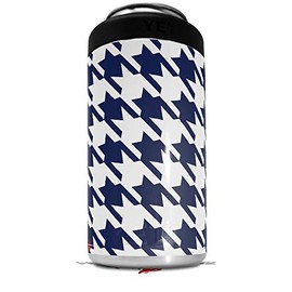 WraptorSkinz Skin Decal Wrap compatible with Yeti 16oz Tall Colster Can Cooler Insulator Houndstooth Navy Blue (COOLER NOT INCLUDED)