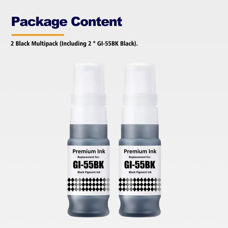 LAIPENG GI-55 GI-55BK Ink Compatible with Canon Maxify GX1050 GX2050