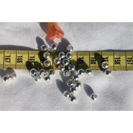 6mm Silver Plated  Round Spacer Beads, 50 Pieces