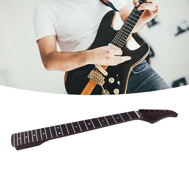 22 Frets Neck Replacement Wenge Wood Material Guitar Fingerboard Neck