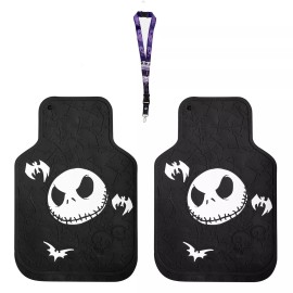 Plasticolor NEW 3PC NIGHTMARE BEFORE CHRISTMAS CAR TRUCK RUBBER FLOOR MATS KEY CHAIN LANYARD