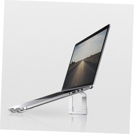 Mipcase Aluminum Alloy Laptop Stand Ventilated Ergonomic Riser Holder for Desk Lightweight Portable Non Slip Design for Home Office Travel Silver