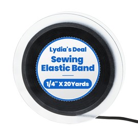 Elastic Band for Sewing – 1/4 Inch × 20 Yards Black Soft Stretch Knit Elastic Cord for Waistbands, Cuffs, Pants, Wigs, Headbands, DIY Crafts, Mask Straps, Clothing Repair & Home Projects