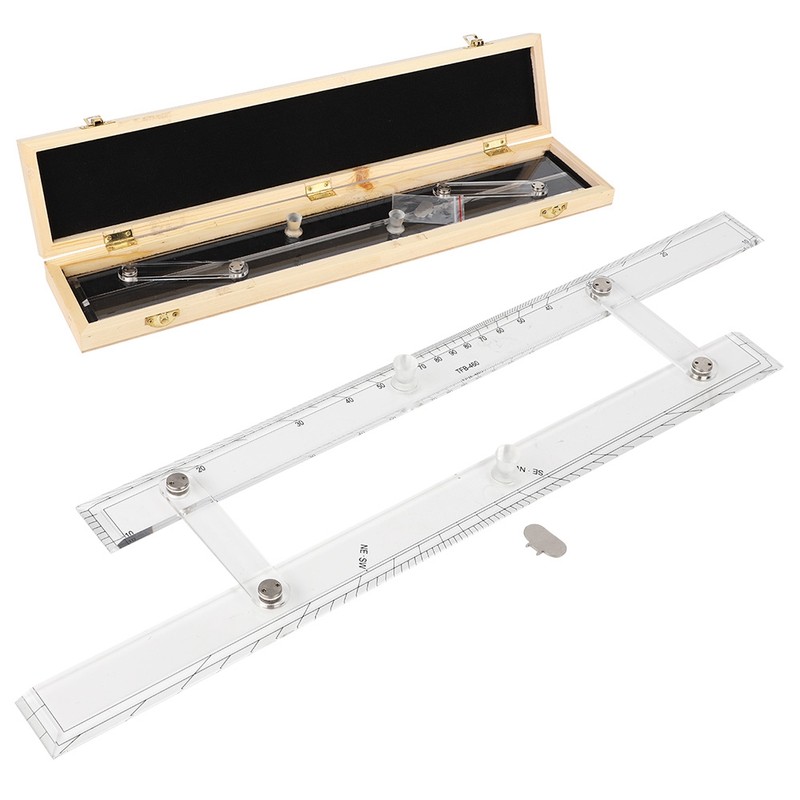 TFB-460 Wooden Case Marine Navigation Parallel Ruler for Boat