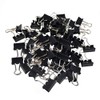 LEZQHB 72pcs Binder Clips, 15mm Black Office Paper Clip, Foldback