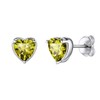 ChicSilver August Sterling Silver Heart Birthstone Earring Studs for Women