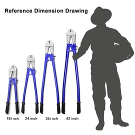 ZrgGea Bolt Cutter 42 inch | Heavy Duty Bolt Cutters | Industrial-Grade Heavy-Duty Bolt Cutters, Forged from T8 Alloy Steel, Hardness HRC62, Knives for Cutting Rebar, Screws, Fences and Padlocks
