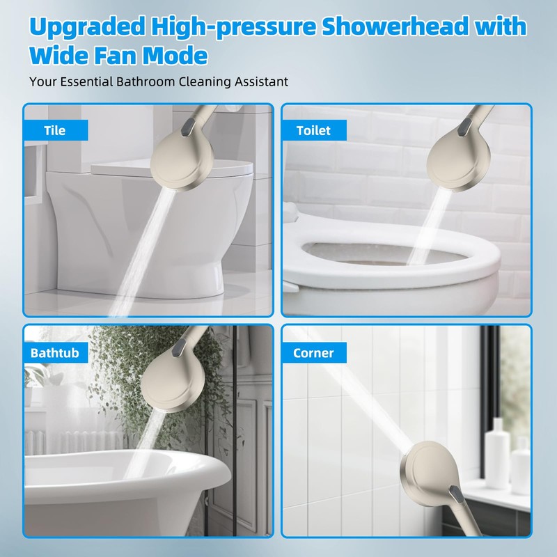 Hibbent All Metal CUPC Certified Shower Head, 8'' High Pressure
