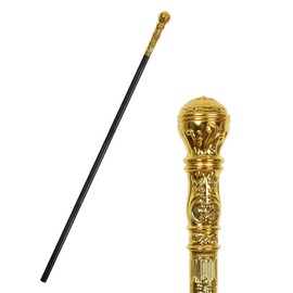 Antique Gold Cane Decorative Cane Prop Costume Scepter Colsplay Costume Cane