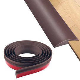 Floor Rubber Transition Strip Self Adhesive Carpet to Tile Transition Strip Edging Trim Strip for Threshold Transitions with a Height Less Than 5 mm/0.2in (Coffee, 6.56FT)