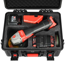 Case for milwaukee M18 Angle Grinder - Tool Bag for M18 FUEL Cordless Angle Grinder，Waterproof & Shockproof Tool Box for milwaukee Angle Grinder/Cutting Wheels/Battery/Charger/Side Handle (Case Only)