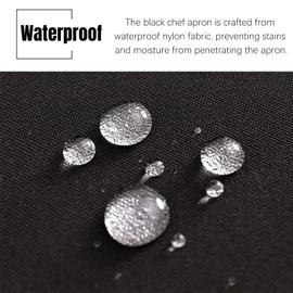 RuiChy Black Chef Aprons, Vest Kitchen Apron with Pockets for Men Women Barber Aprons Tabard Apron for Waiter Artist Waitress Coffee Hairdressers Pet Shops