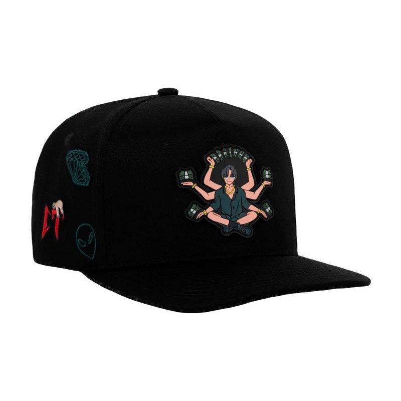 JC HATS NATAEL CANO CORRIDOS TUMBADOS BLACK GREEN SNAPBACK HAT