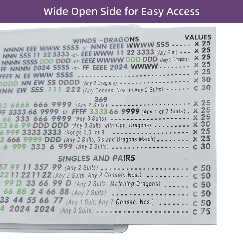 ZAYHENYOO 2025 4 Packs Mahjong Card Holder Protective Matte Finish