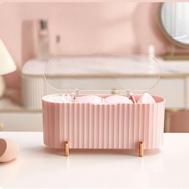 Cosmetics Organizer with Lid,Cosmetic Storage Organizer | Square Eyeliners Display Case for Dresser, Bedroom, Dressing Table