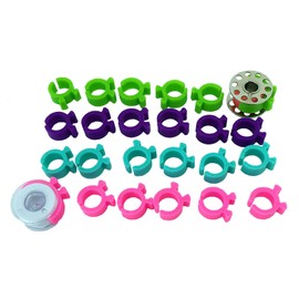24 Piece Bobbin Holder Set for Sewing Machines - Bobbin Clamps for Organizing Threads and Avoiding Tangles