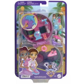 Polly Pocket Dolphin Rescue & Play Compact with 2 Micro Dolls Toy New With Tag