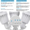 LEONLITE 3CCT LED Security Light Motion Sensor, Aluminum Flood Lights