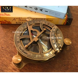 NAUTICALMART Antique Sundial Brass Marine Compass - Wedding Return Gift