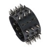 Manfnee Spike Rivet Rivet Leather Punk Gothic Biker Wide Cuff