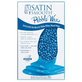 Satin Smooth Pebble Wax 35 oz [Choose Flavor] - TITANIUM BLUE THIN FILM