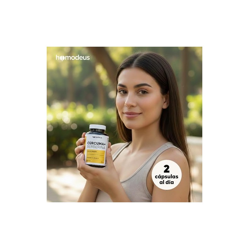 Berberina + Cúrcuma 180 Cápsulas Veganas Apoyo Cardiovascular homodeus