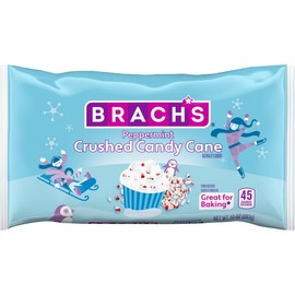 Brach's Peppermint Crushed Candy Cane Pieces, Baking and Decorating Candy Cane Pieces, 10oz