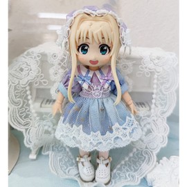 rakulifey Obitsu 11 Dress OB11 Size Outfit Set Clothes 1/12 Doll Clothes Hair Ornaments Obitsu Doll Clothes 2 Piece Set