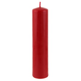 Mega Candles 1 pc Unscented Red Round Pillar Candle, Pressed Premium Wax Candles 2 Inch x 9 Inch, Home Décor, Wedding Receptions, Baby Showers, Birthdays, Celebrations, Party Favors & More