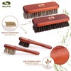 SULPO Schuhbürsten Set - weiche Rosshaar Schuhbürste, hochwertige Schuhpflege mit