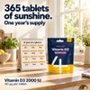 Vitamin D 2000IU Tablets, Vitamin D3 365 Easy to Swallow,