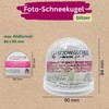 Photo Snow Globe Large | Contents Silver and Gold Glitter