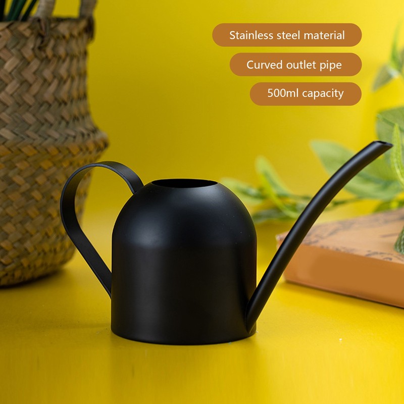 Watering Can 500ML Stainless Steel Long Spout Watering Pot for