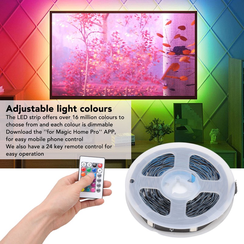 WiFi RGB Strip Lights Multifunction APP Control Dimmable 5050 Smart