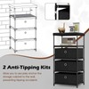 Giantex Dresser with 3 Drawers, Fabric Storage Tower with Wood