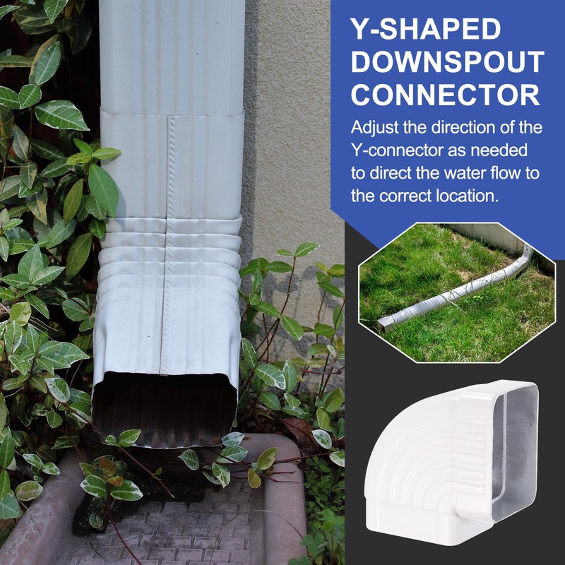 MECCANIXITY Gutter Downspout Elbows 90° Downspout Diverter 3x4 Inch A