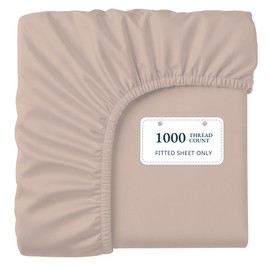 Lane Linen - Sábana bajera ajustable de 100 % algodón egipcio de tamaño individual (39 x 75 pulgadas + 15 pulgadas), elegante tela de satén, ultra suave, transpirable, altamente duradero, bolsillos