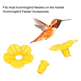 30 Pieces Hummingbird Feeder Replacement Flowers, Bird Feeder Replacement Parts, for Outdoors Hummingbird Feeder Hanging Feeder(Yellow)
